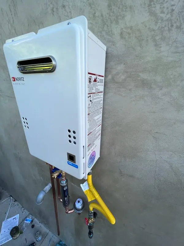 Tankless water heater installation for Coupon homes